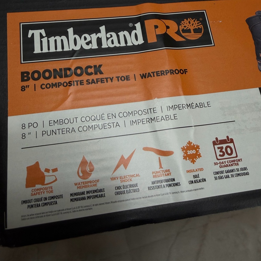 NEW! $200 Timberland Pro Men's Boondock 8" Composite Toe Waterproof Work Boot 8 - Picture 12 of 15